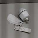 Socket Fan Light with Remote, Dimmable LED Ceiling Fans with Lights, 15" Screw in Socekt Fans and Socket Extender, 3 Colors 3000K-6500K, Replacement Light Bulb Fan for Kitchen Garage Bedroom, White