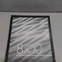 Americanflat 8x10 Picture Frame with Shatter-Resistant Glass - Streamline Collection - Thin Border Photo Frame for Tabletop and Wall Display - Hanging Hardware and Easel Stand Included - Black