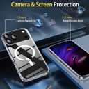 Anti-Yellowing Magnetic for iPhone 17 Pro Case with 1 Screen Protector [Mil-Grade Drop Protection] [Compatible with Magsafe] Shockproof Slim Transparent Protective Phone Case, Clear