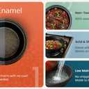 KooK Moroccan Tagine, Enameled Cast Iron Cooking Pot, Tajine with Ceramic Cone-Shaped Closed Lid, 3.3 QT, (Stone Blue)