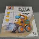 Bubble Machine Toddler Toys,CreatiMachi Engineering Vehicle Bubbles Lawn Mower Kids Toy,Ideal Gifts for 1,2,3 Year Old Boy,Girl,Baby Birthday,Grill,Rechargeable,Safe Summer Outdoor Toys,Yellow