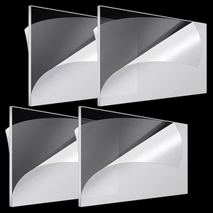 4 Pcs 24 X 48 Inch, 1/8 Inch Transparent Acrylic Sheet Panel