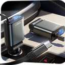 LISEN Car Charger USB C Fast Charge, Retractable Car Charger USB C [98% Space-Smart] for RV Truck BMW Car Accessories for Women Men Phone Type C Car Charging for iPhone 17 16 15 Samsung S25 Android (Grey)