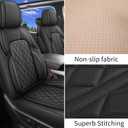 Seat Covers Custom Fit for Chevy Silverado GMC Sierra 1500 2007-2025 2500/3500 HD Crew Cab Pickup Truck Seat Cover Protector Cushion with Faux Leather Waterproof (Black, Front Seat)