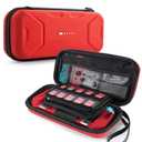 Mumba Carrying Case for Nintendo Switch OLED & Nintendo Switch 2017, [Plus Version] Portable Protective Travel Carry handbag Pouch for Blade/Battle Case [Large Capacity] (Red)