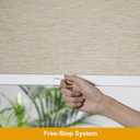 Persilux Free-Stop Cordless Roller Shades Light Filtering Roller Window Shades for Home (Khaki 34"W x 64"H) Natural Woven Fabric UV Protection Thermal Insulation Roller Blinds for Windows, Home, Door