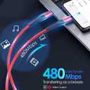 LENTION USB C to USB C Cable 3.3ft 60W, Type C 20V/3A Fast Charging Braided Cord Compatible with iPhone 15/15 Pro/15 Pro Max, 2023-2016 MacBook Pro, New iPad Pro/Mac Air/Surface, More (Red)