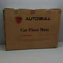 Floor Mats Compatible with Chevrolet Silverado & GMC Sierra 1500 Double Cab 2014-2018, All Weather TPE Floor Liners, Custom Fit Car mats, 1st & 2nd Row, Black