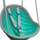 Sweeng Child Swing with Ease Z Adjust Harness Straps, Collapsible and Flexible Design, and Easy Hang Metal Hooks for Patio, Lawn, and Garden, Teal