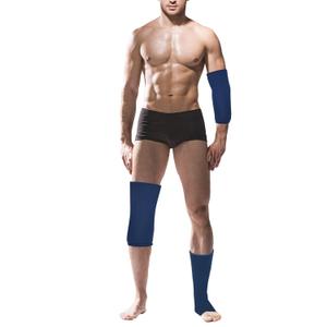 Freeze Ice Sleeve for Elbow & Knee Arm Ice Pack Sleeves Wrap for Injuries Compression, Reusable Gel Cold Packs for Ankle, Calf - Flexible Cold Wrap for Meniscus, ACL, MCL, Pain Relief (Blue, M)