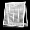 24x24 Return Air Grille [Duct Opening Size] Return Vent Cover for Wall or Ceiling,Steel Return Air Grill Removable Face/Door for 1 inch Filters(24"W x 24"H [Duct Opening])