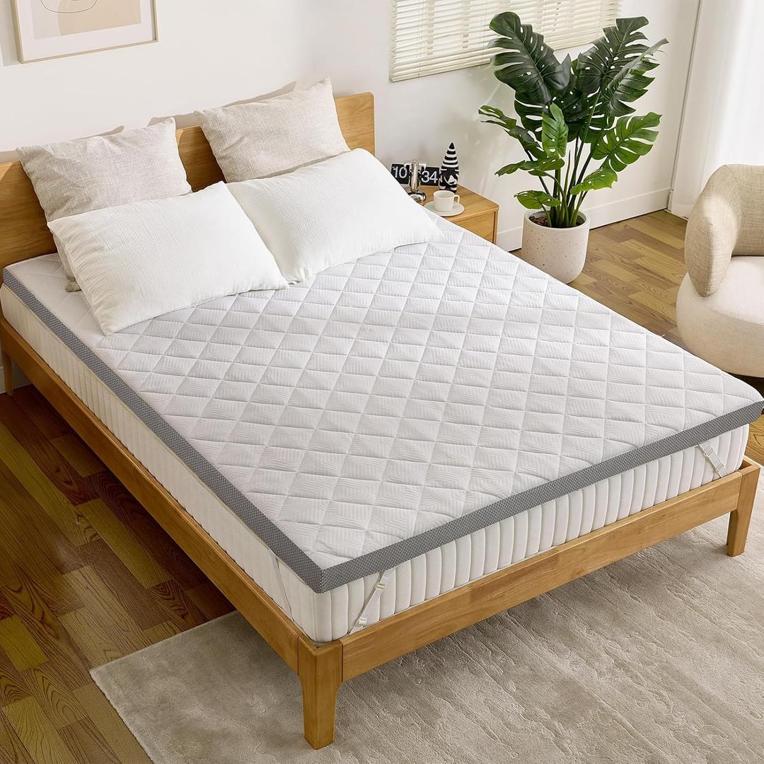 Extra Firm Mattress Topper Full Size 3 Inch, Pain Relieving Foam Bed Topper for Extra Support, High-Density Foam Mattress Pad with Removable Cover, No Smell, CertiPUR-US Certified, 75'' x 54''