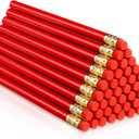 Fainne 48 Pcs Jumbo Pencil, Wooden Pencil with Black Core for Carpenters Construction Workers Woodworkers Framers Beginners Students Teachers DIY Project(Red)