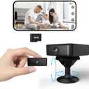 Mini Security Camera, Supports WiFi, AP Hotspot, or No-WiFi, 4K Hidden Camera with Built-in 64GB Memory Card, 940nm Night Vision, Magnetic Mount, Small Cameras for Home, Pet, Indoor, Outdoor