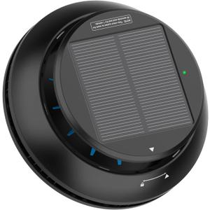 Cordless Solar Pool Skimmer - 2026 Automatic Robotic Pool Surface Cleaner with 360° All-Around Intake, Dual Charging, 12H Deep Cleaning for In-Ground & Above Ground Pools