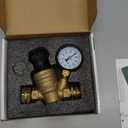 RVGUARD RV Water Pressure Regulator Valve With An Adjustable Knob, Tool-Free, Lead-Free Brass Water Pressure Reducer with Gauge and Inlet Screen Filter for RV Camper Travel Trailer