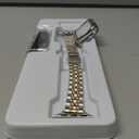 MioHHR Slim Metal Band Compatible with Apple Watch Band 42mm(Series 11 10) 41mm(Series 9 8 7) 40mm(Series 6 5 4 SE3/2/1) 38mm(Series 3 2 1),Stainless Steel iWatch Bands for Women,Silver/Gold