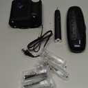 Aquasonic Black Series PRO UV  Ultra-Whitening Electric Toothbrush  5 Modes & Smart Timers  UV Sanitizing Base, Premium Travel Case & 6 Proflex Brush Heads  ADA Accepted (9 Piece Set)