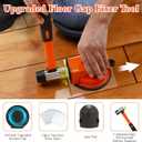 Floor Gap Fixer Tool Kit With Rubber Mallet & 10 Reusable Sticky Pads& 2 Knee Pads,Suction Cup Laminate/Vinyl Flooring Tool For Fix Gaps,Heavy Duty Floor Gap Repair Kit For Vinyl Plank Hardwood Floor