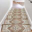 OJIA Super Non-Slip Stair Treads for Wooden Steps, 30"X8" Indoor Stair Runners Slip Resistant Stair Rugs Safety Mats for Dogs, Kids & Elders, Rubber Backed Stair Treads Stair Covers (15PC)