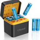 Rechargeable AA Lithium Batteries with Fast USB-C Charger, 12-Pack 4255 mWh 1.5V Constant Voltage for Blink Outdoor Camera, Xbox Controller, Flashlights 2000+ Cycles