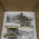 Waterproof Brass Outdoor Wall Lanterns (2-Pack) - E26 Socket & Glass Shade Exterior Wall-Mounted Lights, Rustproof Modern Sconces for Front Door, Porch, Yard & Entryway