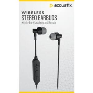 Acoustix Wireless Stereo Earbuds - Black, 1 ct