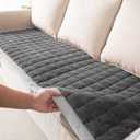 Couch Cover for Dogs Washable,Anti-Slip Back Cat Mat Pet Pad Blanket for Furniture Protector,Fuzzy Pet Sofa Cover for 3 Cushion Couch Sofa Pets Friendly (Dark Gray, 1pc, 27x27)