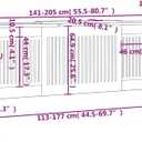 vidaXL Radiator Cover, Radiator Guard for Home Office, Heater Cover for Living Room Decorative, Heating Cabinet Protective Cover, White MDF, 205.0 x 20.6 x 81.5 cm