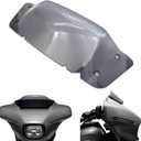 IZX For Harley Touring CVO Street Glide FLHXSE FLHX 2023 2024 Street Sliding 5inch Windscreen Fairing Front WindScreen Windshield Wind Deflector (Bright Gray)
