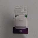 Philips iPhone USB Wall Charger Block, 22.5W Charging Block with USB C and USB A for iPhone 16, 15, 14 Series, iPad, Power Adapter Cube, Foldable Plug Charging Box, White, DLP2507PTS1/27