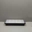 WICHEMI Fruit, Veggie & Condiment Caddy with Lid Dispenser Tray Plastic Garnish Station for Bartending & Serving Taco, Ice Cream, Salad Bar - Topping Organizer for Restaurant Supplies (5 Compartment)