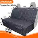 Meginc Bench Dog Car Seat Covers for SUV, Waterproof Dog Seat Cover for Back Seat Fit Ford Explorer Heavy Duty Non Slip Back Seat Cover Protector for Chevrolet Tahoe/Yukon/Suburban/Expedition