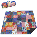Extra Large Picnic Blankets Waterproof Foldable (80 "x 80") Beach Blanket Waterproof Sandproof,3-Layer Thicking Mat Outdoor Packable Camping Blanket