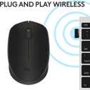 Logitech M170 Wireless Mouse for PC, Mac, Laptop, 2.4 GHz with USB Mini Receiver, Optical Tracking, 12-Months Battery Life, Ambidextrous - Black