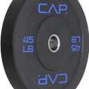 CAP Barbell Rubber Olympic Bumper Plate | Multiple Options/Colors, 45Lb