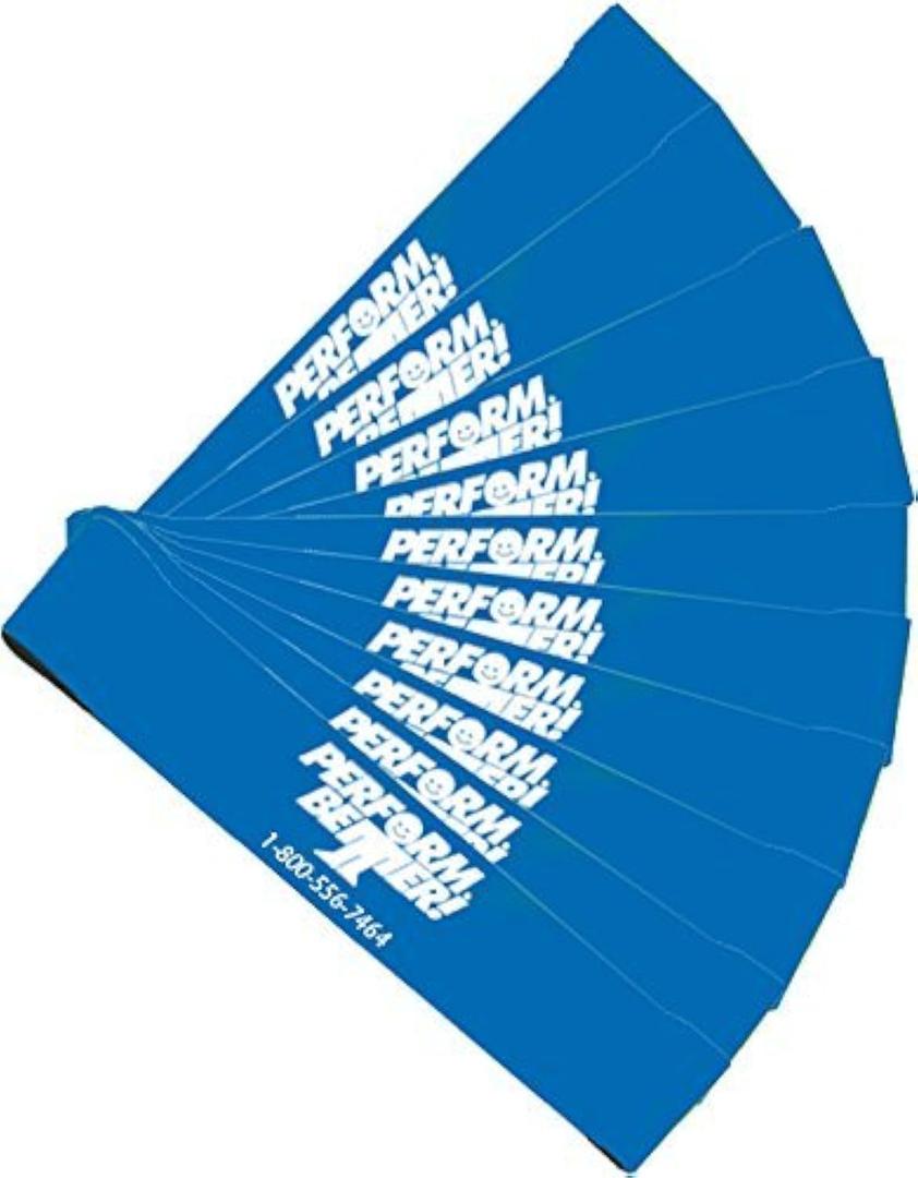 Perform Better Mini Exercise Bands 10 PCS Blue Heavy Resistance 9"x 2"