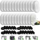 50 Pack Cat Water Fountain Filters for 108/3.2L& 67oz/2L Stainless Steel Pet Water Dispenser Cat/Dog Fountain Filter Replacement(25 Filters & 25 Sponges)