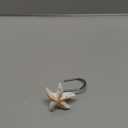 Seashell Shower Curtain Hooks,12PCS Anti Rust Decorative Resin Hooks for Bathroom, Baby Room, Bedroom, Living Room Decor (Light Brown Seashell)