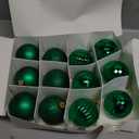 Christmas Balls 2.36 Inch Green Christmas Ornaments Balls Xmas Tree Decoration12PCS Plastic Christmas Ornaments Hanging Ball Decorations Set for Xmas Tree Home Holiday Party Decor