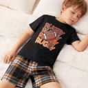 Mikrdoo Boys Pajamas Short Sleeve Summer Cool PJs Set 2-Piece Cozy Sleepwear for Kids Size 6-16 Years