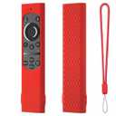 Silicone Case Cover for Samsung TV Remote BN59-01388A - Protective Sleeve with Lanyard (Red)