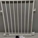 Babelio Baby Gate for Stairs, Kitchen & Doorways, 26-43" W 28" H No Bottom Bar| Easy Installation| One-Handed Operation| Auto-Close| Hardware Mount (Drill Needed) Safety Dog/Pet Gate Indoor (White)