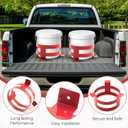 Kritkin 2 Pcs 5 Gallon Bucket Holder 11.6 x 6.5 Inch Red Bucket Holder Mount for RV, Truck, Cart