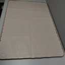 Kalolary Cat Litter Box Mats, Large 34" x 22" Silicone Cat Mat, Easy to Clean Kitty Litter Trapping Mat, Soft on Kitty Paws, Waterproof, Urine-Proof Kittys Litter Mats for Floor, Beige