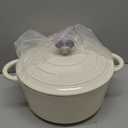 Enameled Cast Iron Dutch Oven - Umite Chef 5QT Pot with Lid & Cotton Potholders - Heavy-Duty Cookware for Bread Baking, Braising, Stews, Roasting(Cream White)