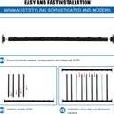 Metal Guard Railing Kit with Balusters4 Feet Black Decking Railings Porch Indoor OutdoorStraight Run Rail