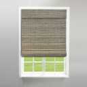 Radiance Cordless Bamboo Roman Shades for Windows - Flatweave Bamboo Blinds for Reduce Bright Light - Easy to Lift & Fold Up Window Shades - Driftwood - 23 in. W x 48 in. L - (02208847E)