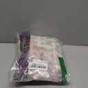 jinchan Linen Tie Top Curtains 24 Inch Length Farmhouse Cafe Curtains Set of 2 for Bedroom Bathroom Rustic Small Windows Light Filtering White Panels with Pink Ties