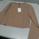 SKYZOO Long Sleeve Crop Tops for Women 2025 Slim Fit Basic Fall Fashion Y2k Teen Girl Clothes (XL)